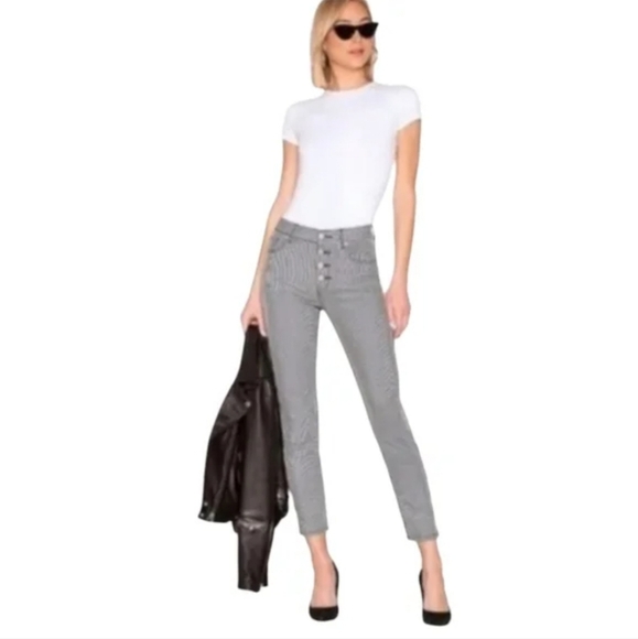 Joie Aerindis Cadet Stripe Ankle Jeans Pants - Picture 1 of 13